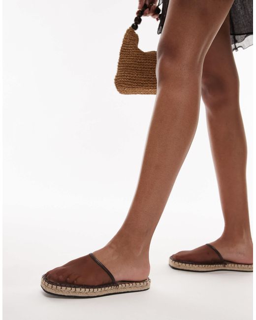 Harry - mules façon espadrilles - chocolat TOPSHOP en coloris Brown