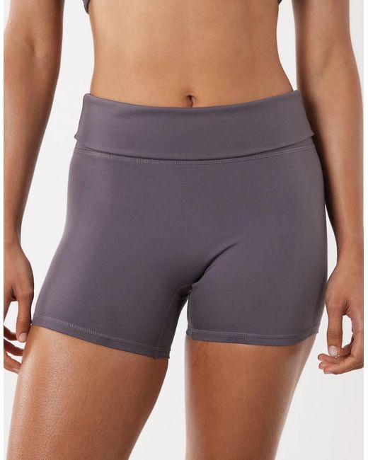 Cotton On Purple Active Ultra Soft Roll Over Short