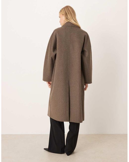 Mango Natural Wool Mix Double Breasted Midi Coat