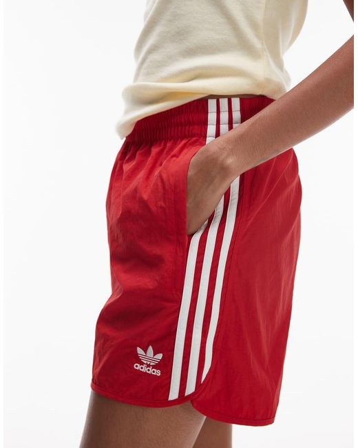 Adidas Originals Red Adicolor Sprinter Shorts for men