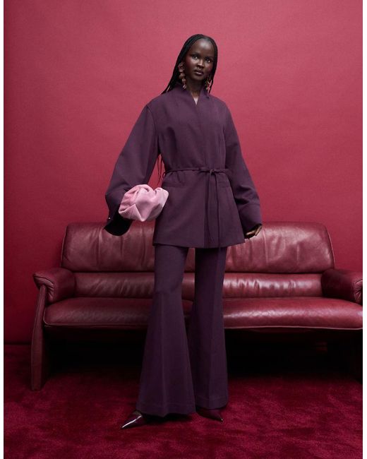 & Other Stories Red Co-ord Fla Tailo Trousers