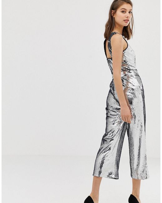 warehouse sequin jumpsuit