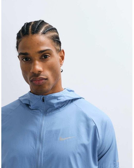 Nike Blue Miler Full Zip Jacket for men