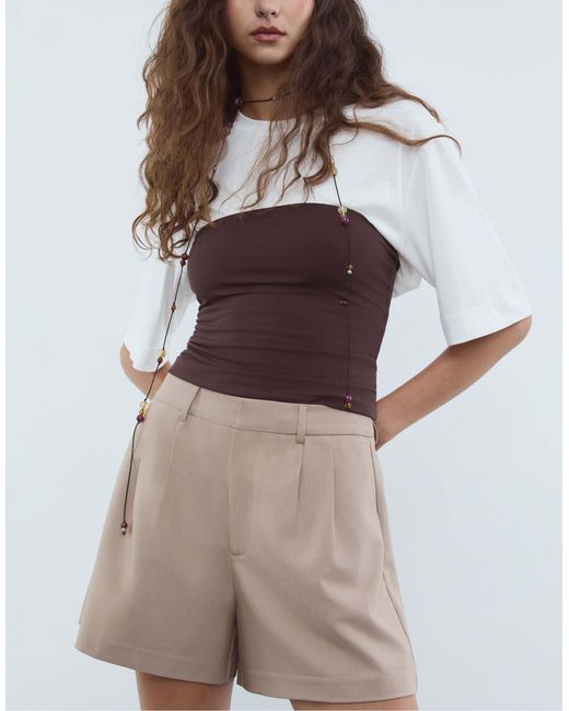 Stradivarius Gray – elegante shorts