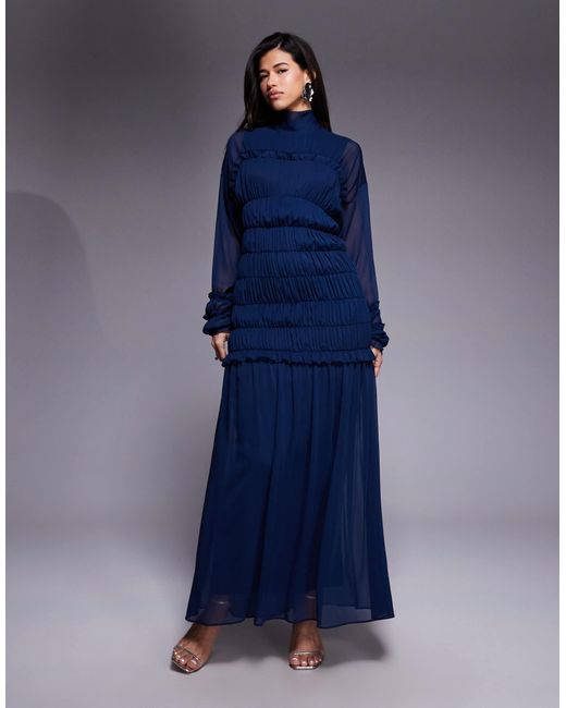 daska blue dress Chiffon High Neck Shirred Bodice Maxi in fit dress offers a Vestido Mexicano Bordado Floral Lace Strapless Sweetheart Size:10Y-12Y