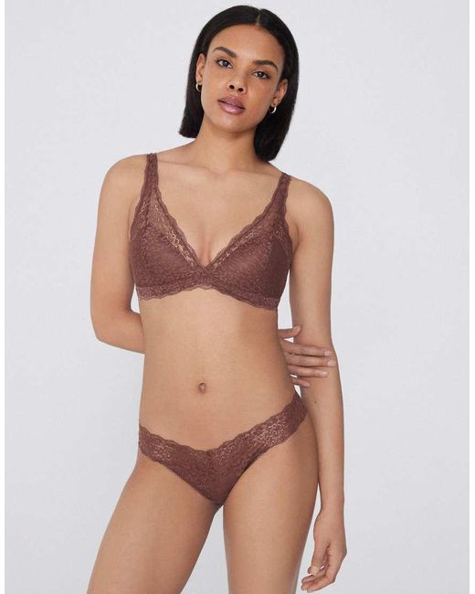 Tezenis Natural High-Leg Lace G-String