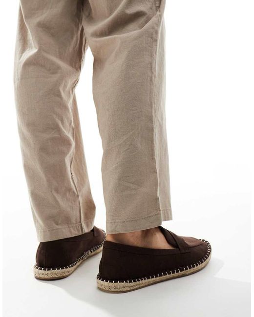 ASOS Brown Loafer Espadrilles for men