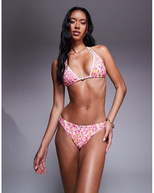 The Frolic Multicolor Exclusive Double Binding Bikini Bottom Co-ord