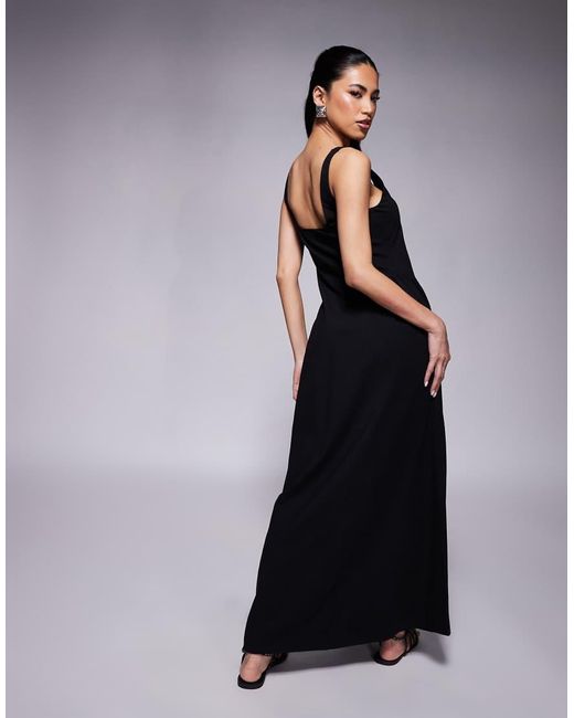 Vestito Lungo Estivo Con Gonna A Ruota di ASOS in Black