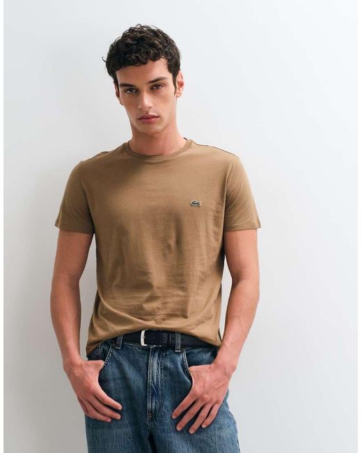 Lacoste White Short Sleeve Logo T-shirt for men