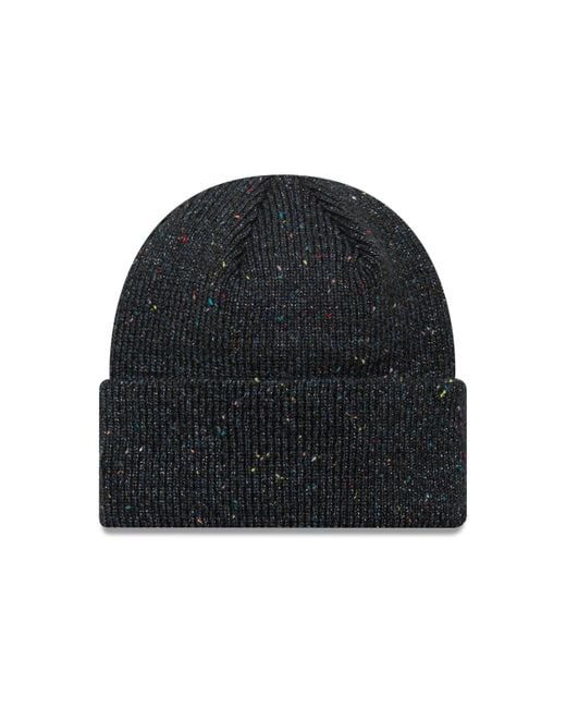 KTZ Black Womens Ny Yankees Metallic Knit Wide Cuff Beanie