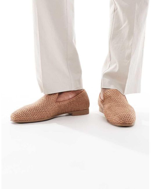 ASOS White Woven Loafers for men