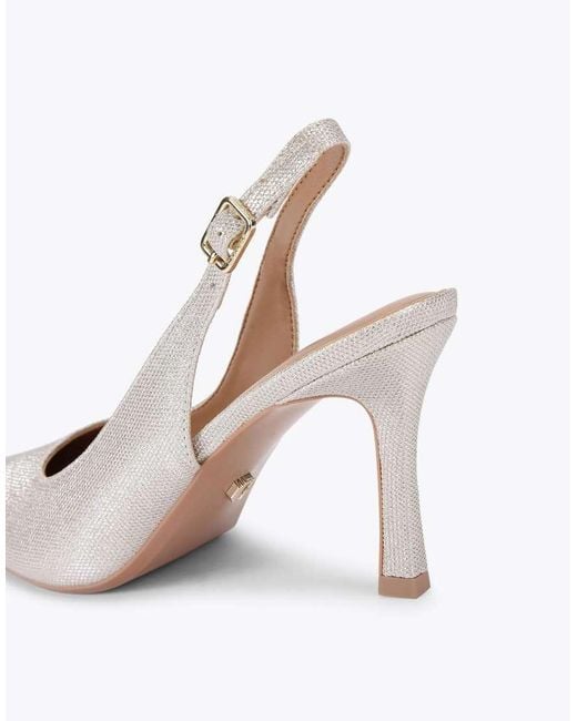 Carvela Kurt Geiger White Corletta Sling Court Heeled Shoes