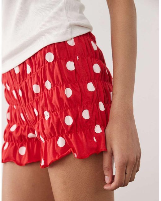 ASOS Red Shir Bloomer Short Co-ord