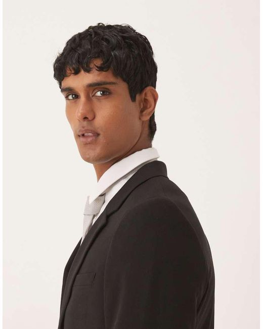 Giacca Da Abito Slim Nera di ASOS in Black da Uomo