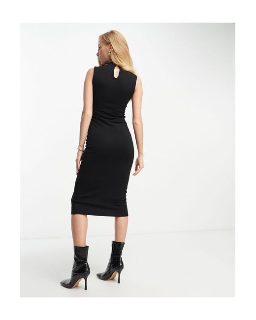 French Connection Black Manhatten Jersey Bodycon Dress