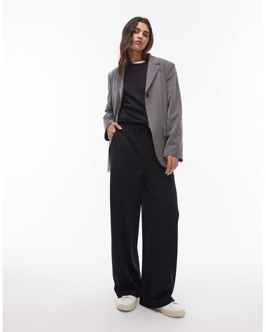 Mango Joggingbroek Met Rechte Pijpen in het Blue