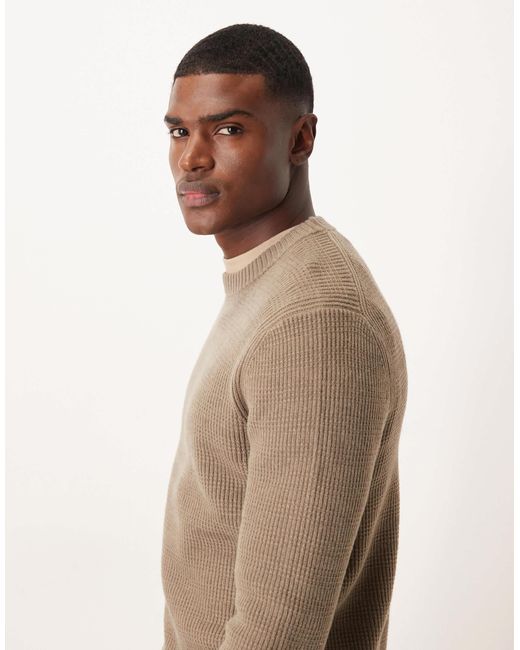 Mango – oversize-strickpullover in Natural für Herren