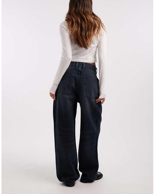 Collusion Blue X001 Antifit Mid Rise Jeans