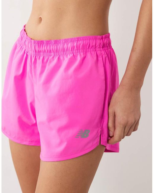 New Balance Pink Sport Essentials 3 Inch Shorts