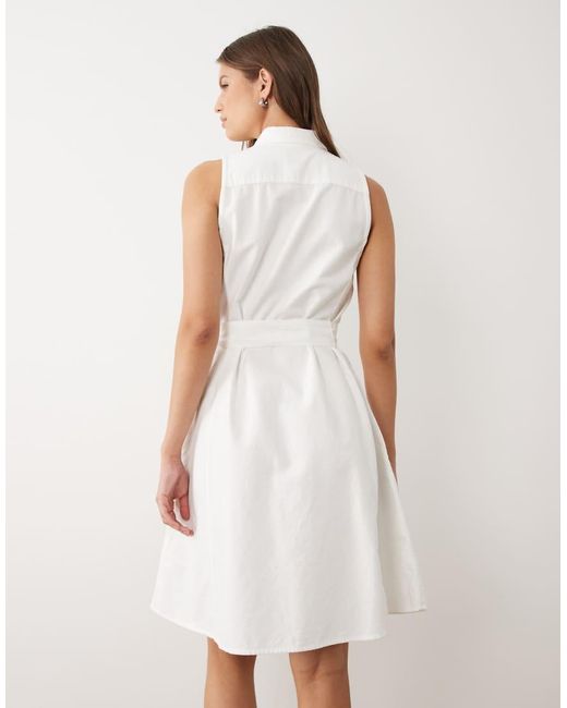 Polo Ralph Lauren White Woven Sleeveless Shirt Day Dress