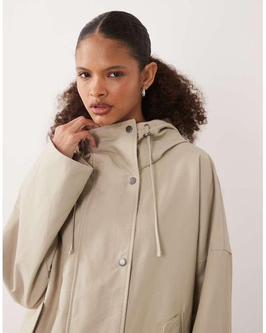 Barbour Blue Kingswood Showerproof Funnel Neck Hooded Gingham Lined Jacket
