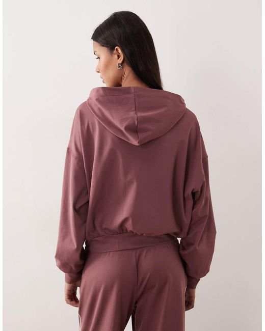 Hollister Red Gilly Hicks Slouchy Crop Full Zip Hoodie Co-Ord