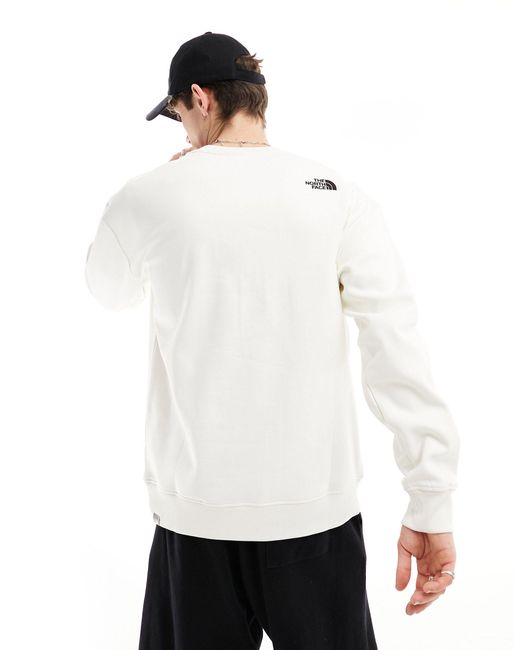 Essential - sweat oversize en polaire - cassé - exclusivité asos The North Face pour homme en coloris White