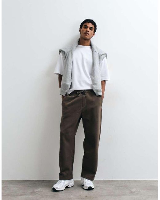 Hollister White Open Cuff joggers for men