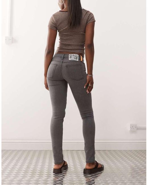 Cheap Monday Gray Sleezie Low Rise Super Stretch Skinny Jeans