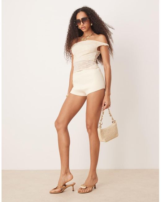 ASOS Top Met Kronkelende Bandjes in het Natural