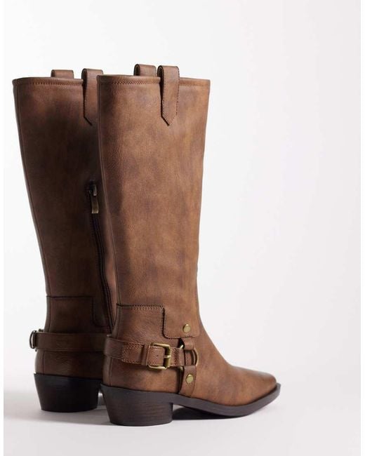 Glamorous Brown Western Knee Boots