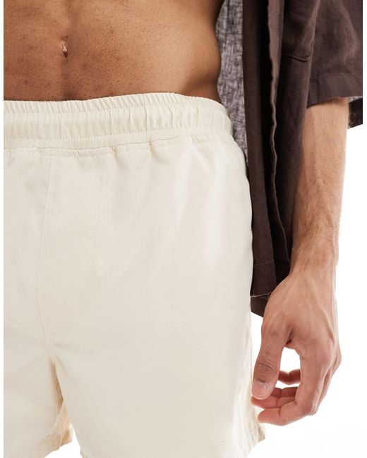 ASOS Natural Swim Shorts for men