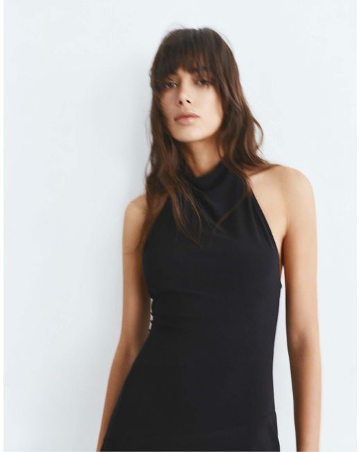 Robe courte dos nu Pull&Bear en coloris Black