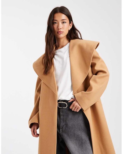 Miss Selfridge Natural Formal Wrap Coat