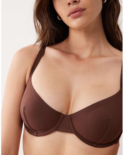 ASOS Brown Fuller Bust Carla Smoothing Underwire Bra