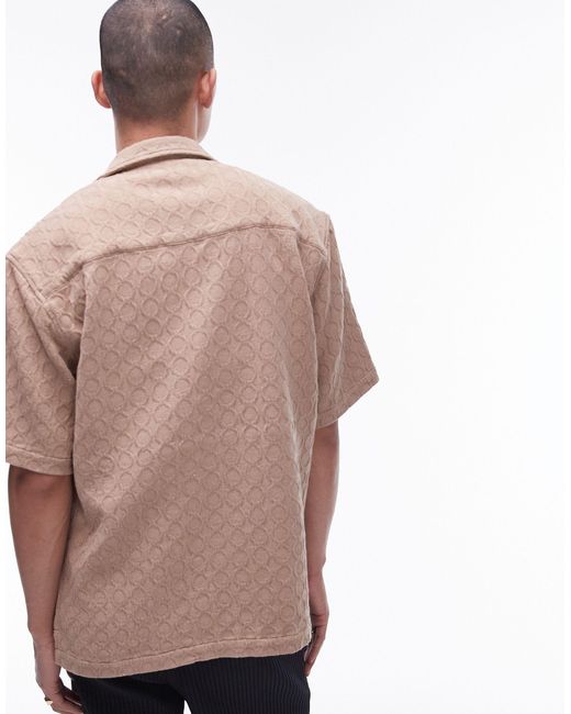 Topman – kurzärmliges legeres hemd in Brown für Herren