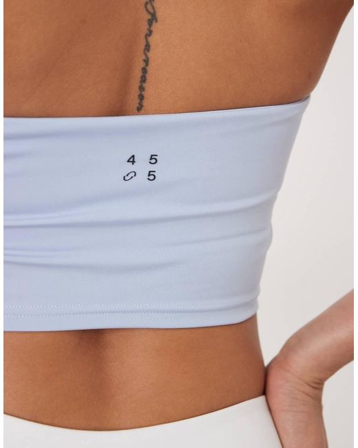 4505 White Active Halter Neck Performance Vest With Inner Bra