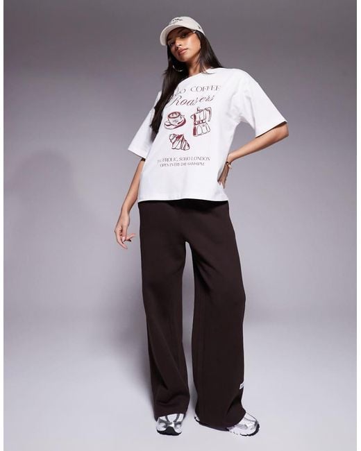 The Frolic Gray Exclusive Cotton Dropped Shoulder 'coffee' Graphic Front Oversized T-shirt