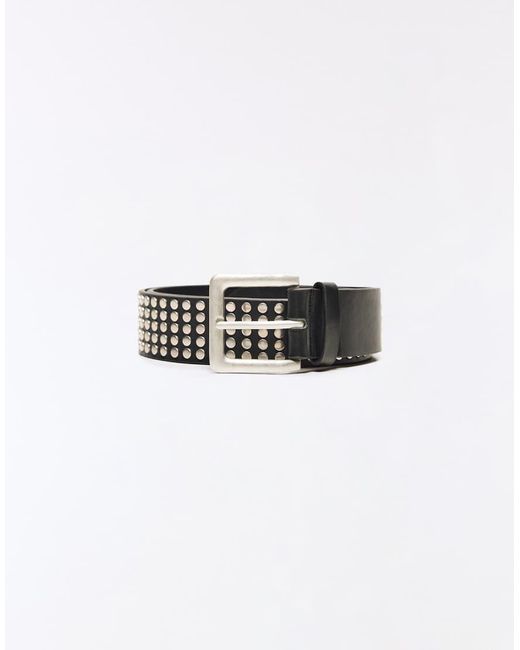Bershka Black Studded Belt for men