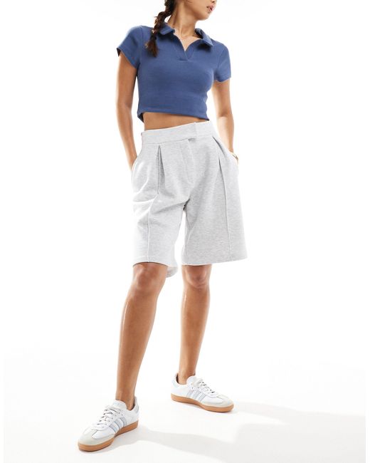 ASOS Blue Tailored Longline Jersey Shorts