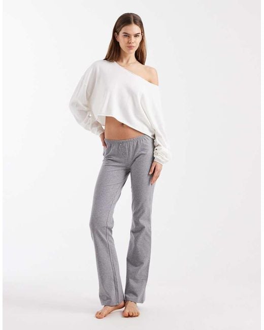 Cotton On White Lounge Off Shoulder Knit Sweater