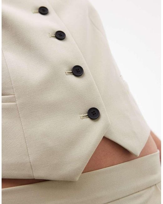 AllSaints Natural Aleida Tri Co-ord Tailored Waistcoat Top