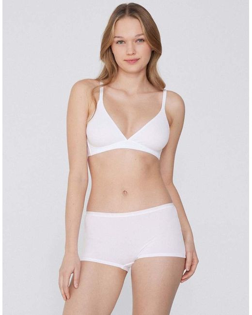Tezenis White Lisbon Cotton Triangle Bra