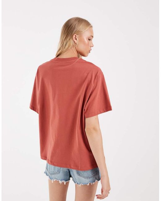 ASOS Red Oversized T-shirt With Rising Sun Art Graphic
