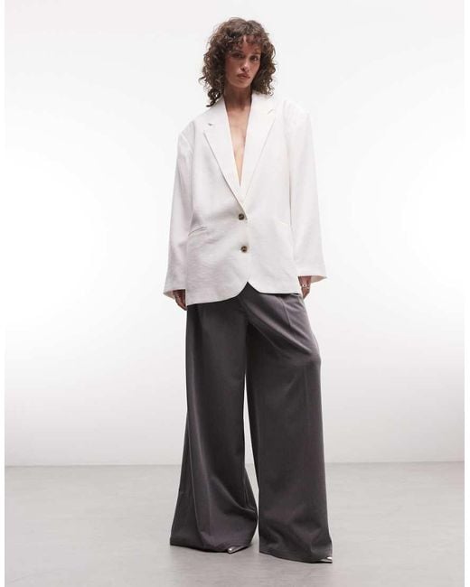 Monki White Relaxed Blazer