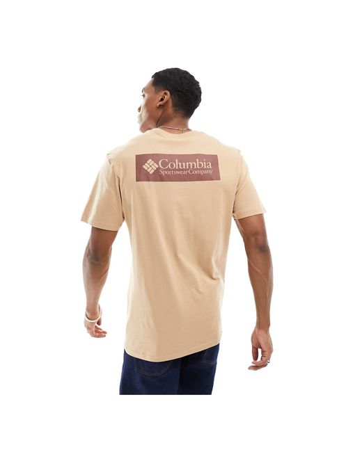 Columbia White North Cascades Back Print T-shirt for men