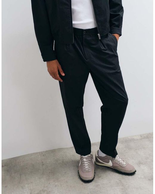 ASOS Blue Smart Carrot Fit Pants for men