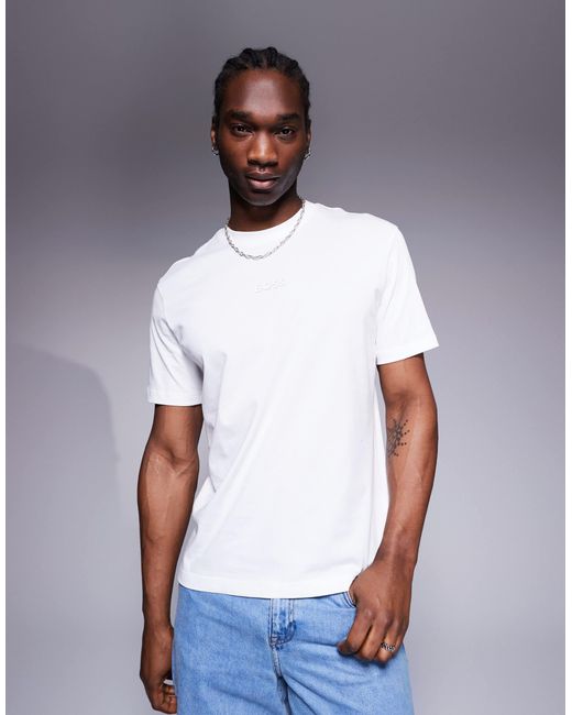 Boss Blue 10 Central Logo T-shirt Oversized Fit for men