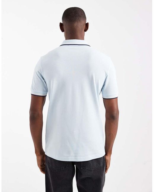 Fred Perry White Twin Tipped Polo Shirt for men
